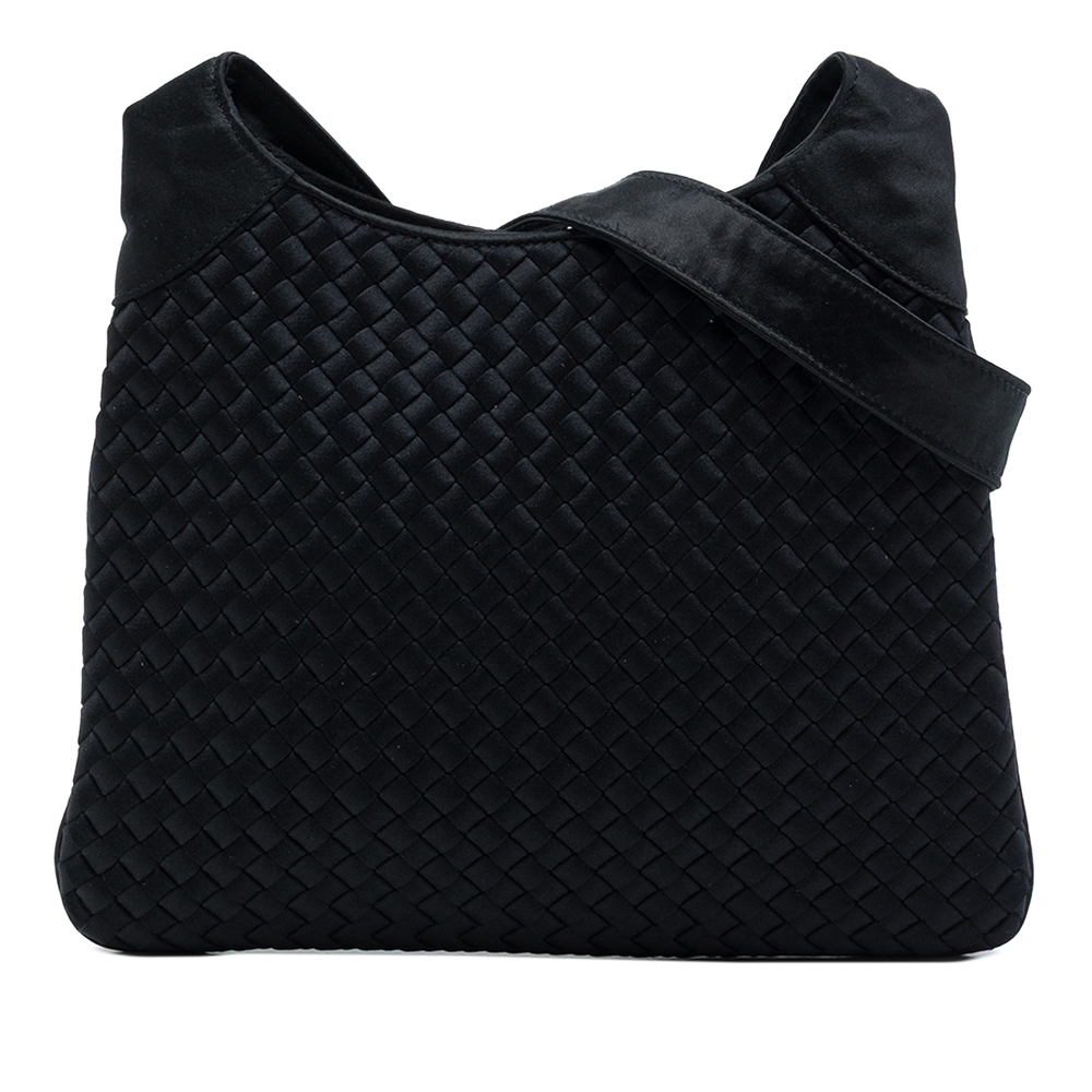 Pre-Loved Bottega Veneta Satin Intrecciato Shoulder Bag